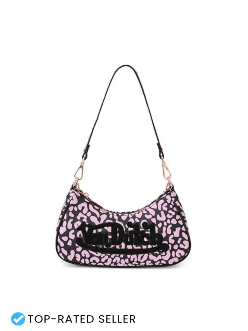 Von Dutch Vegan Leather Animal Print Shoulder Bag